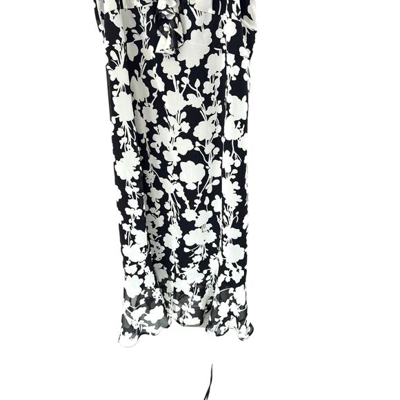 Anny Taylor Loft Dress Black White Floral Babydoll Fairy Whimsical  Size 12 - Picture 4 of 10